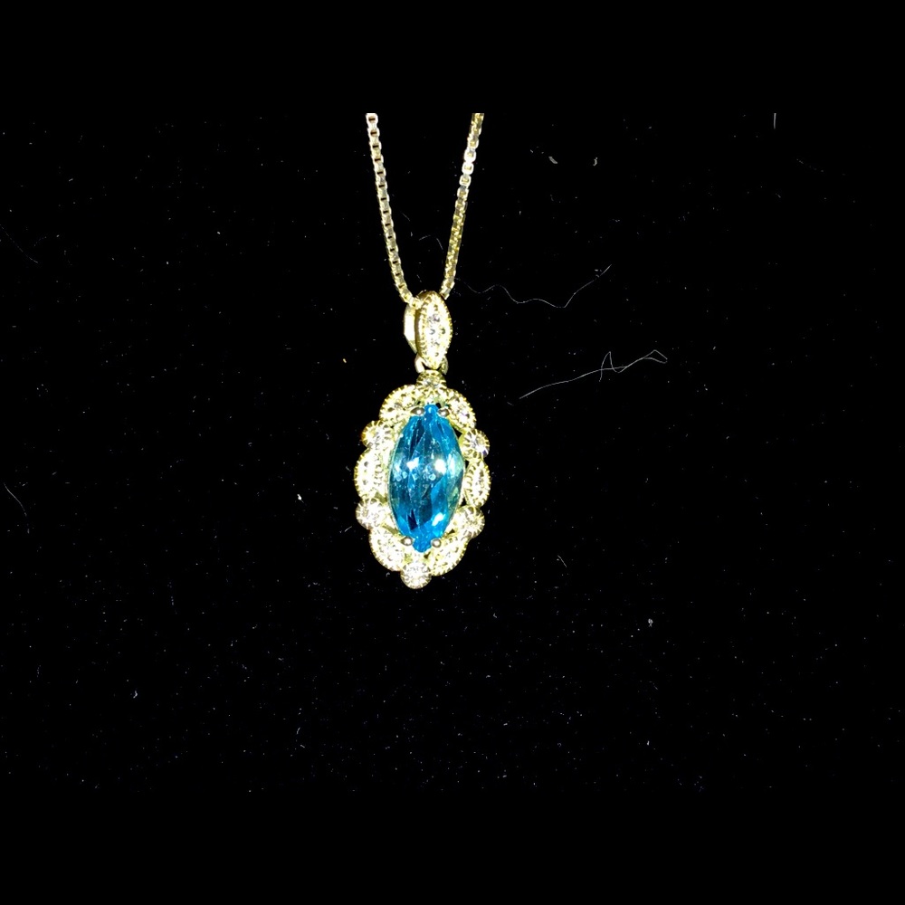 Sterling Silver Rhinestone Necklace